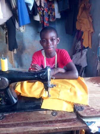 THE YOUNGEST FASHION DESIGNER IN IKA AT WORK